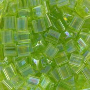 Miyuki tila 5x5mm beads - Transparent chartreuse ab TL-258